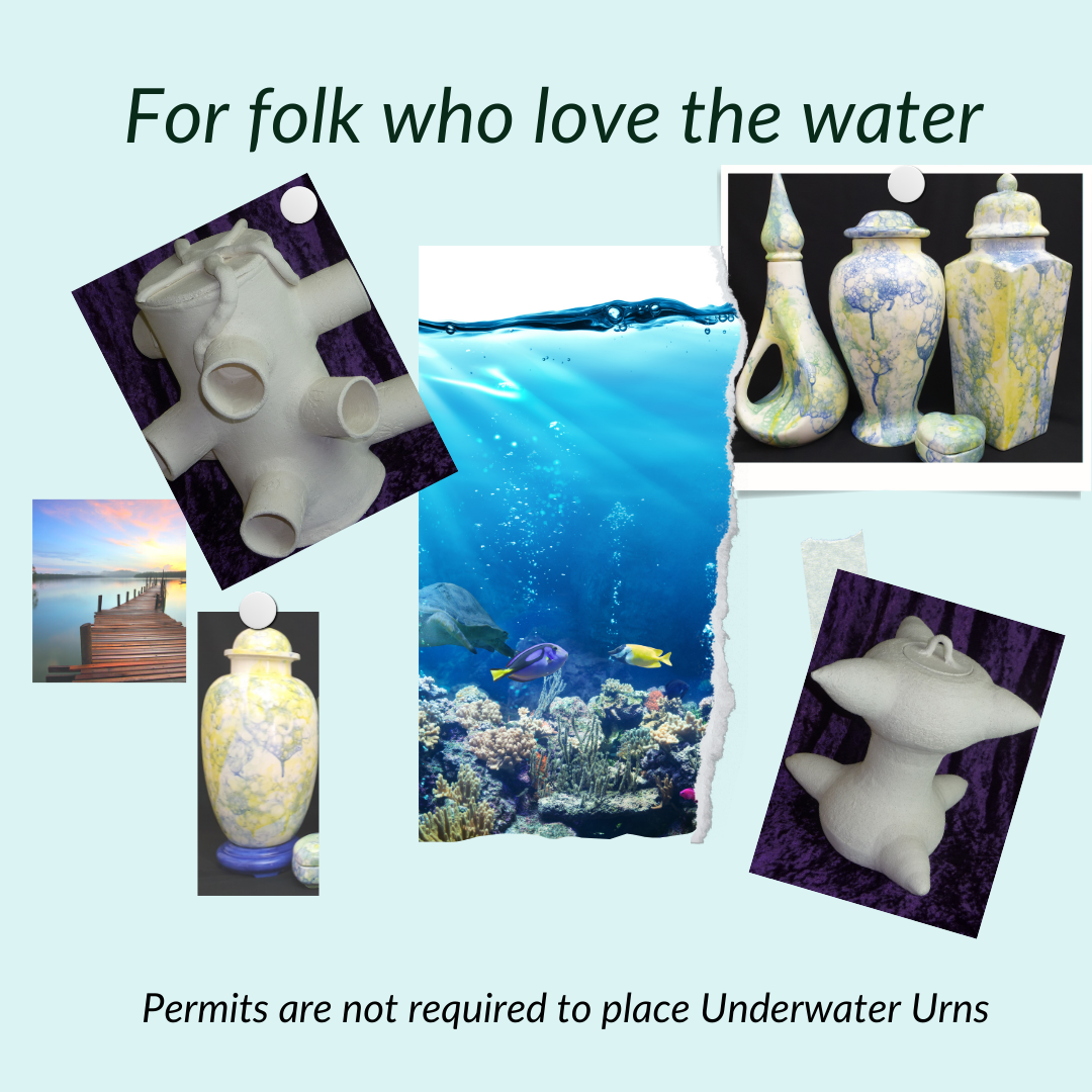 Undersea Ocean Water Burial Ash Urns 